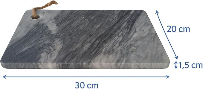 Marble Cutting Board 30x20 cm – White Carrara Veined – Handmade in Italy – Elegant and Durable – Ideal for Cheese, Appetizers or Sushi – KALU Creations