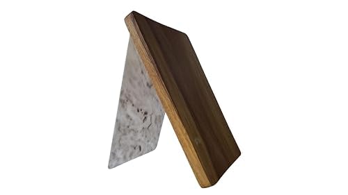 Duo – Elegant Tray in Teak Wood and White Marble | Natural Design for Kitchen, Dining Table and Home Décor – Handmade in Italy – Kalu Creations