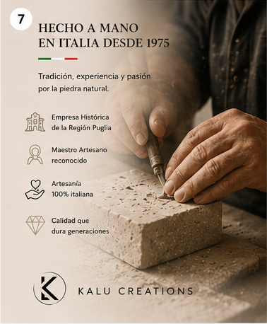 Hecho a mano en Italia desde 1975