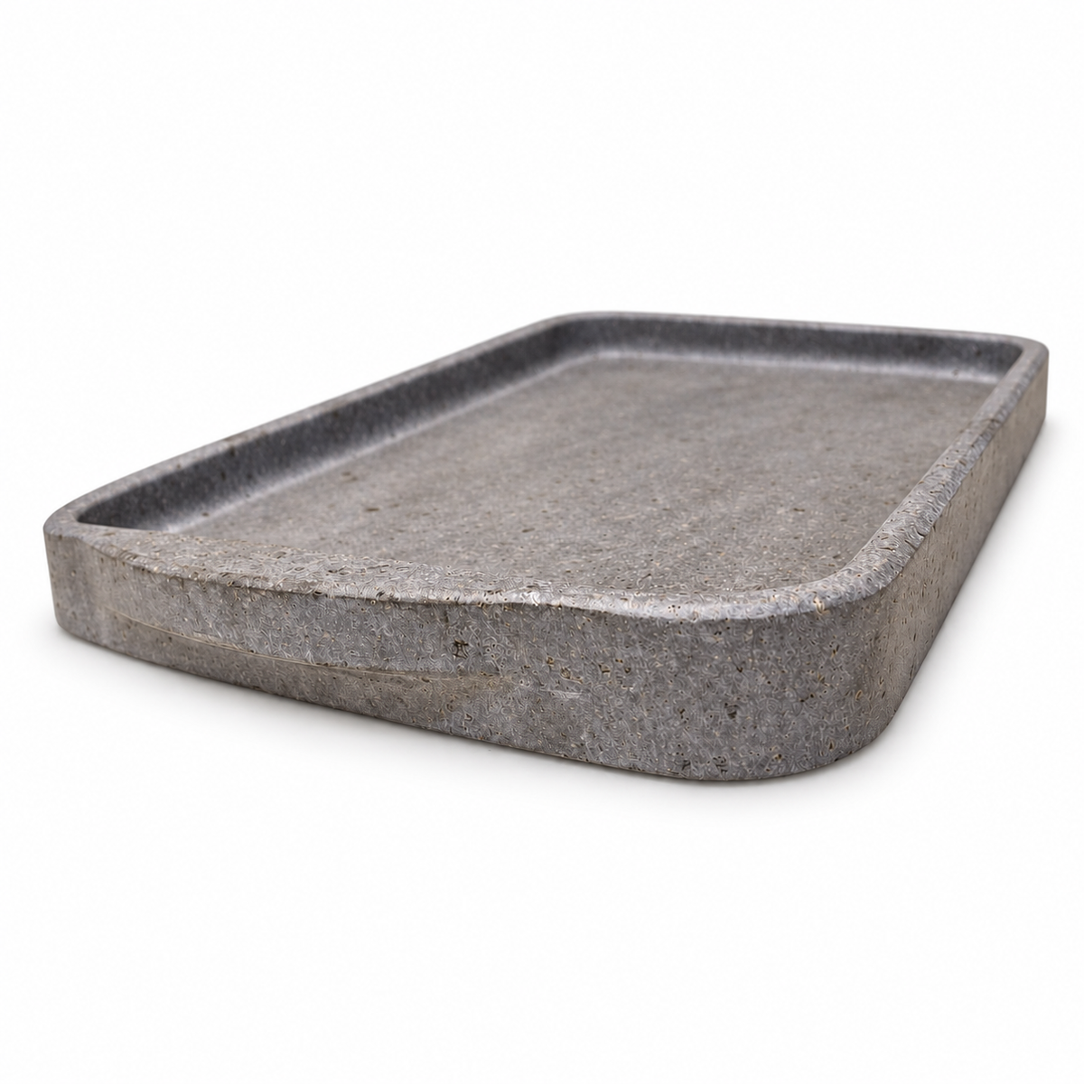 Teglia in Pietra Lavica Scavata con Manici Integrati – 40×24×3 cm