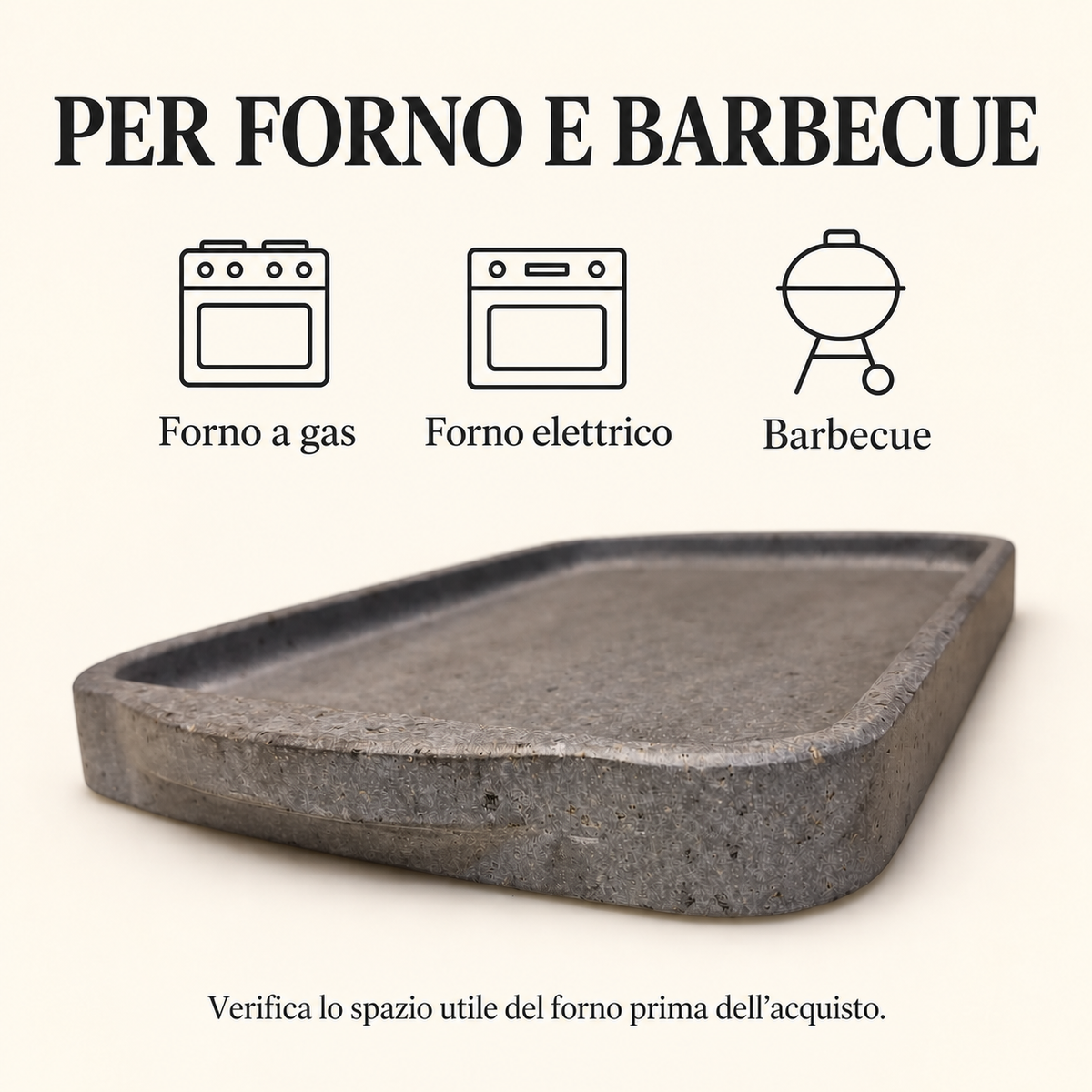 Teglia in Pietra Lavica Scavata con Manici Integrati – 40×24×3 cm