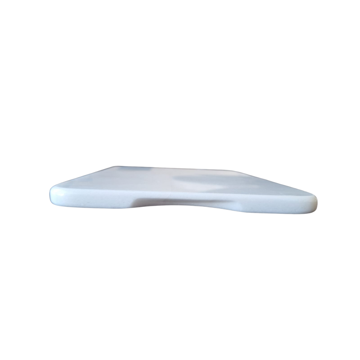 Tagliere in marmo bianco con intacca laterale 30,5×20,3×1,5 cm 