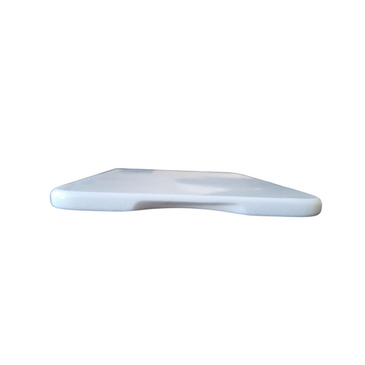 Tagliere in marmo bianco con intacca laterale 30,5×20,3×1,5 cm 