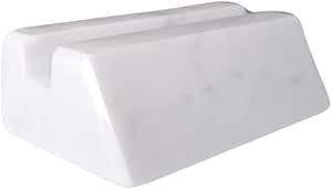 White Marble Stand for Tablet and Smartphone – Elegant and Stable Desk Holder – Handmade in Italy | Kalu Creations