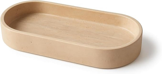 Natural Travertine Tray – Elegant Rectangular Dish for Soap, Perfume or Jewelry | Handmade in Italy – Kalu Creations