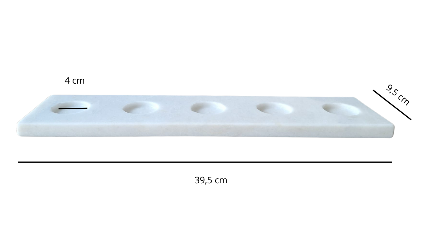 Elegante portacandele in marmo bianco fatto a mano in Italia