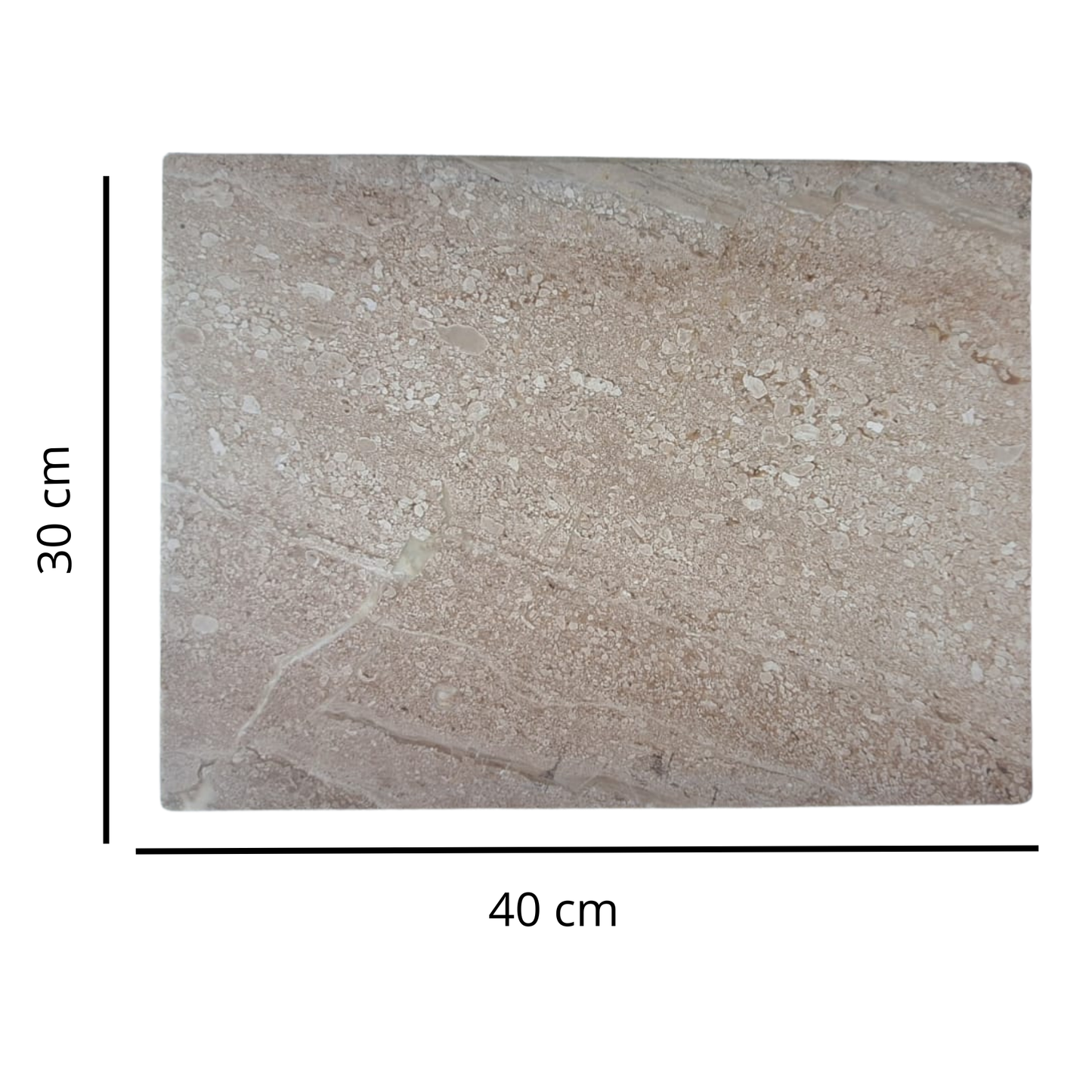 Dolomia Salentina marble cutting board with 40 x 30 cm length detail