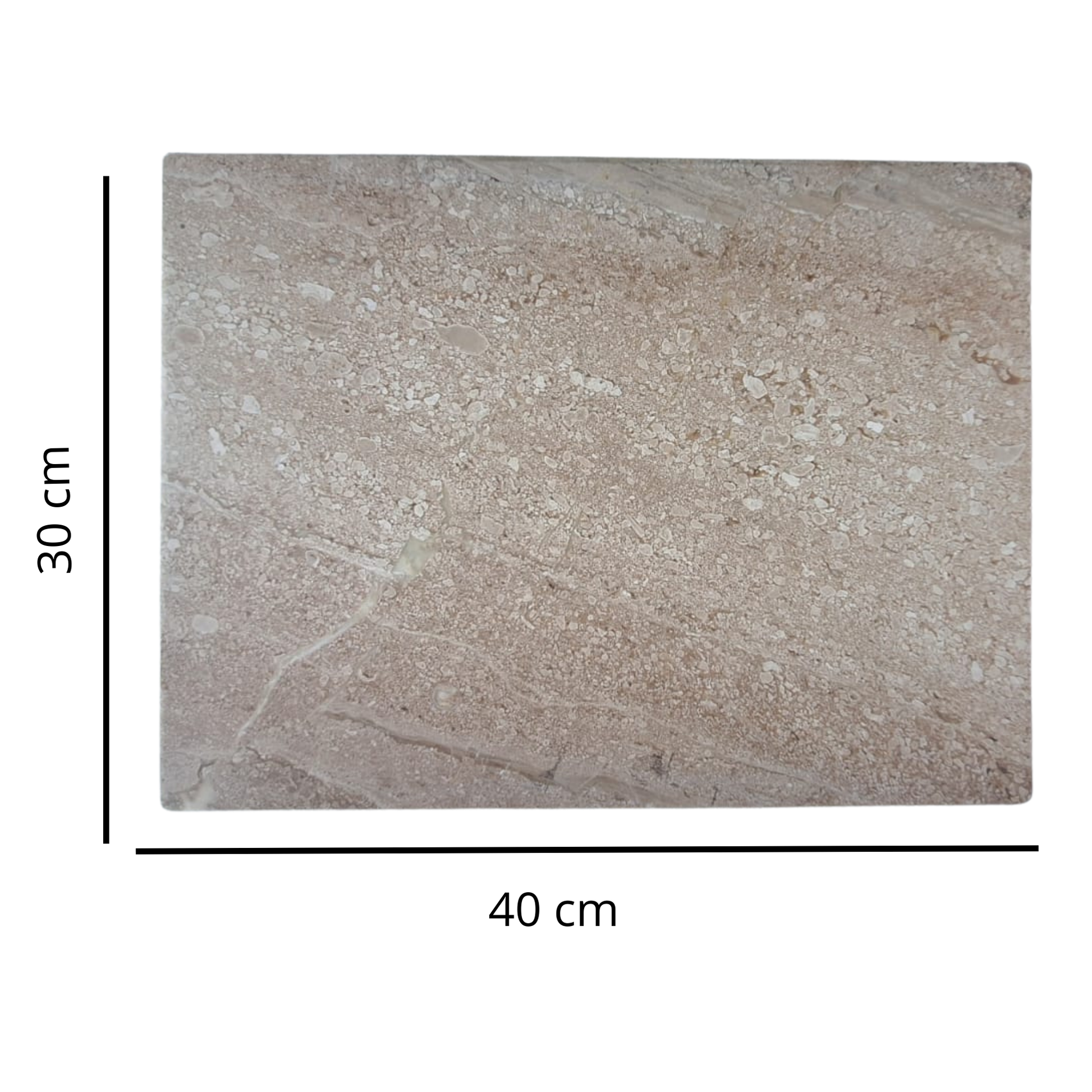 Dolomia Salentina marble cutting board with 40 x 30 cm length detail