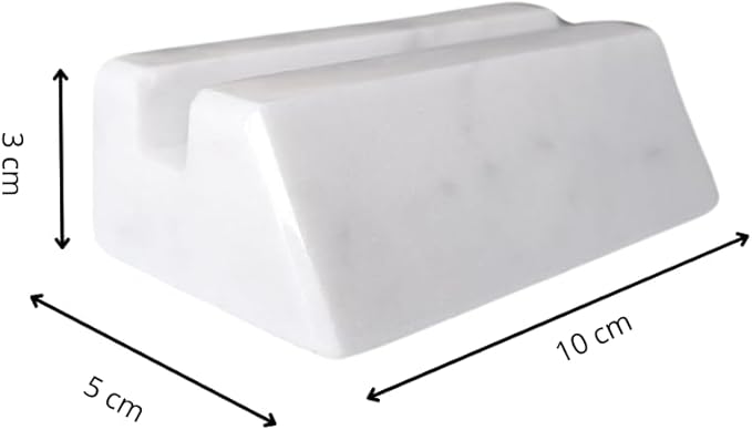White Marble Stand for Tablet and Smartphone – Elegant and Stable Desk Holder – Handmade in Italy | Kalu Creations