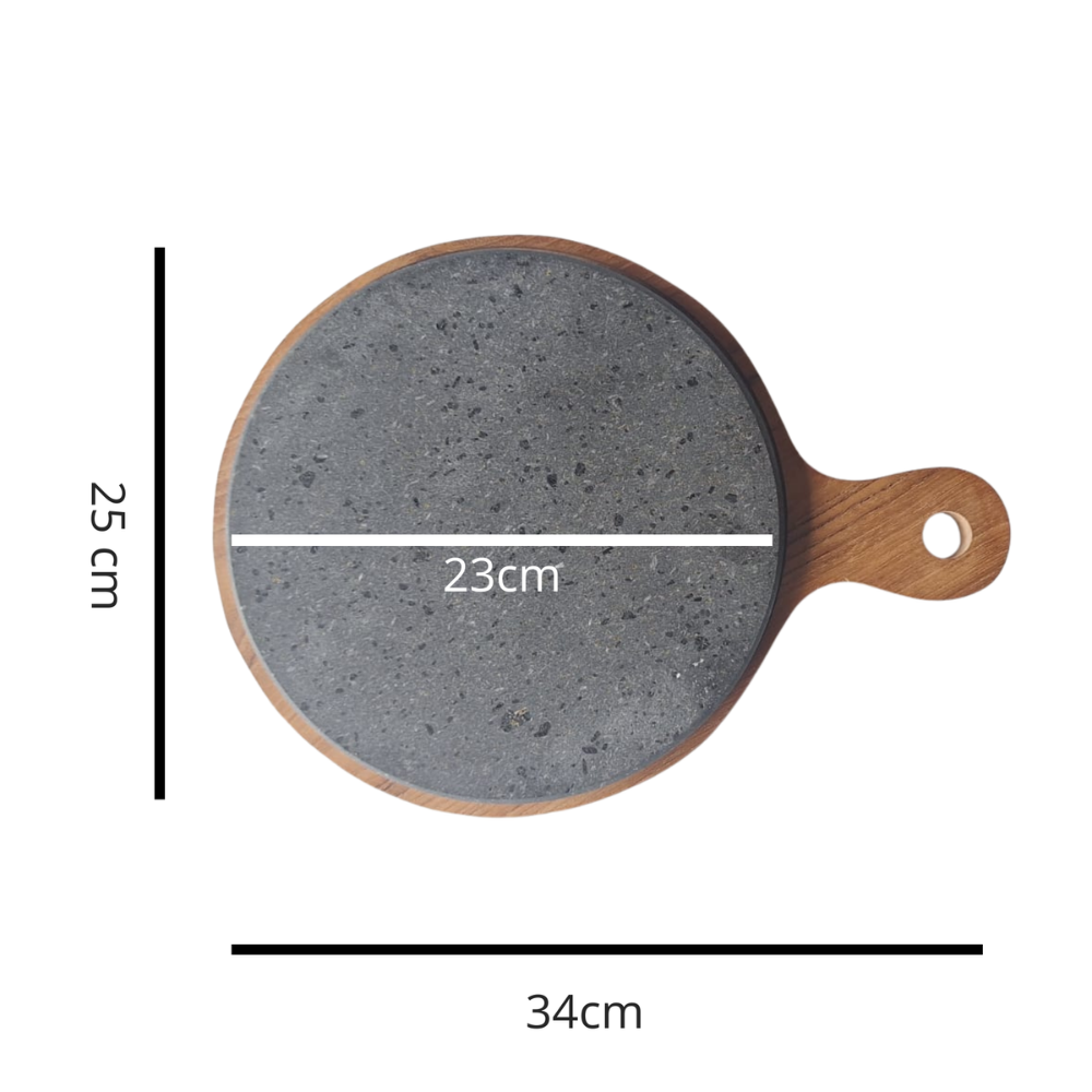 Piastra in pietra lavica effetto pietra calda per servire carne e pesce caldi