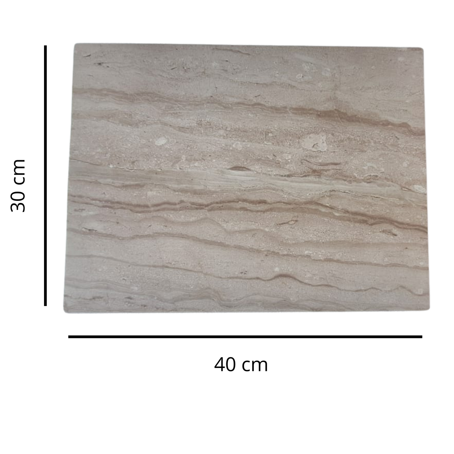 Dolomia Salentina marble cutting board with 40x30 cm size detail
