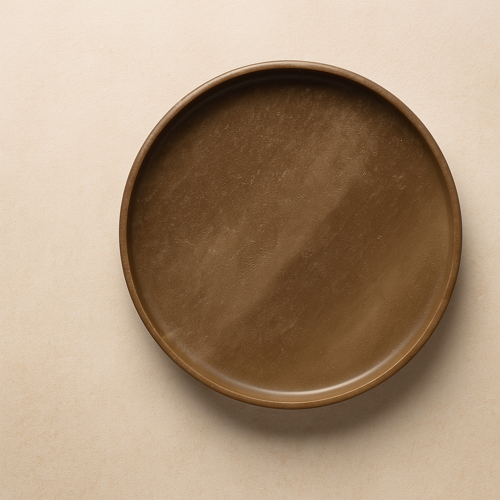 Round Dolomia Stone Plate Ø 20 cm H 2 cm – Elegant Decorative Tray for Home, Bathroom or Kitchen – Handmade Organizer | Kalu Creations