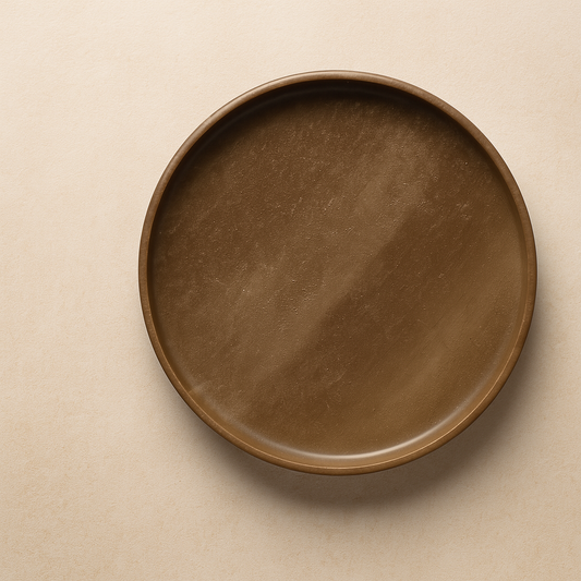 Round Dolomia Stone Plate Ø 20 cm H 2 cm – Elegant Decorative Tray for Home, Bathroom or Kitchen – Handmade Organizer | Kalu Creations
