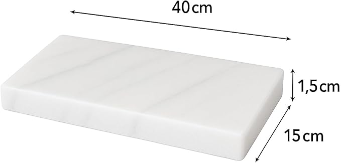 Rectangular Marble Cutting Board 40x15 cm – Handmade in Italy – Minimalist and Durable – Perfect for Appetizers, Cheese or Sushi – KALU Creations