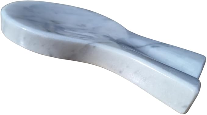 White Marble Spoon Rest – Handmade Kitchen Accessory for Ladles, Spatulas and Spoons – Elegant and Durable | Kalu Creations