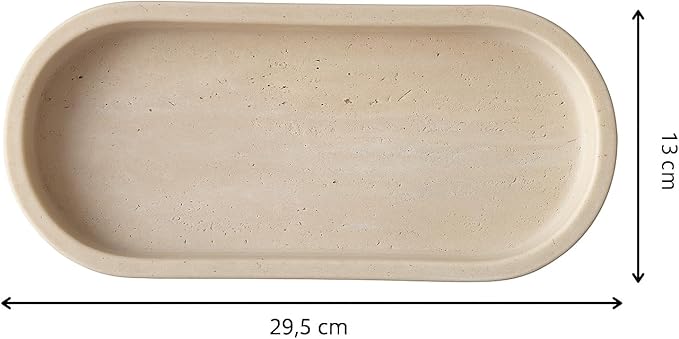 Natural Travertine Tray – Elegant Rectangular Dish for Soap, Perfume or Jewelry | Handmade in Italy – Kalu Creations