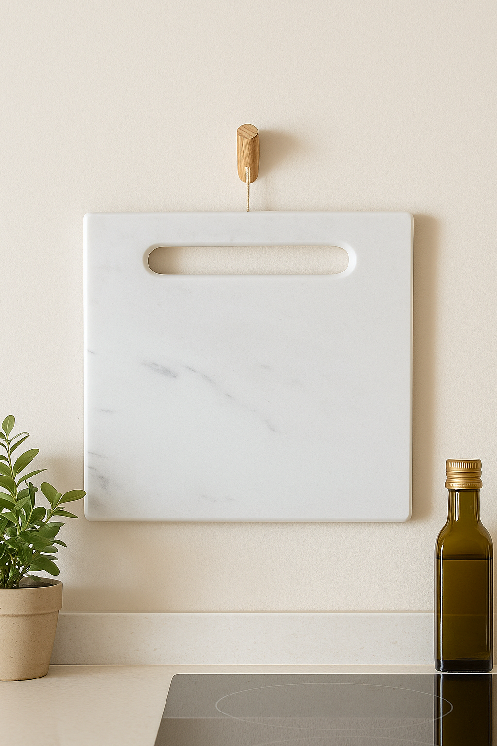 Tagliere artigianale Kalu Creations in marmo bianco Made in Italy