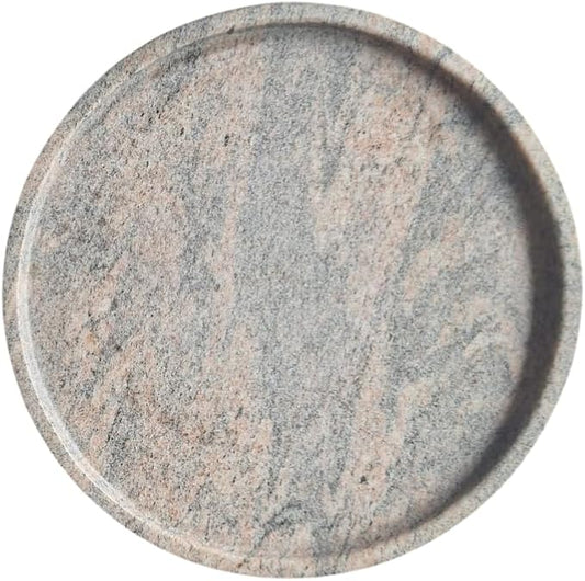 Natural Granite Plate Ø 25 cm – Decorative Round Tray for Bathroom, Kitchen or Living Room | Kalu Creations