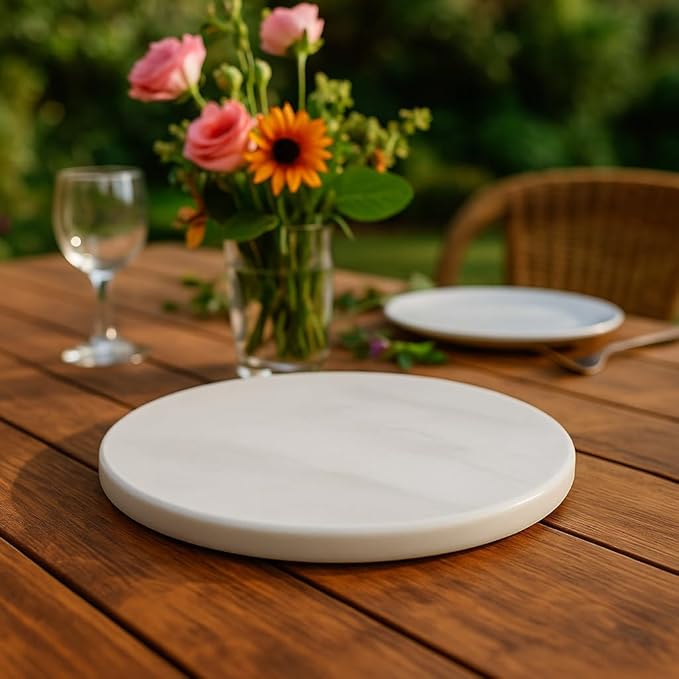 Round Marble Cutting Board Ø30 cm – Handmade in Italy – Elegant and Durable – Perfect for Serving Cheese, Sushi or Appetizers – KALU Creations
