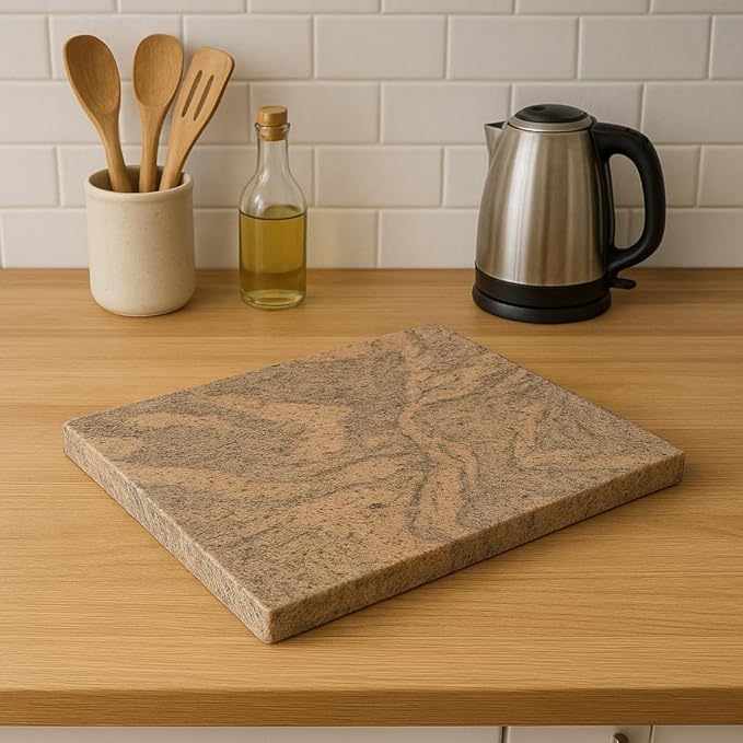 Granite Cutting Board 40x30 cm – Multicolor Natural Stone – Handmade in Italy – Durable and Elegant – Ideal for Cheese, Appetizers or Sushi – KALU Creations