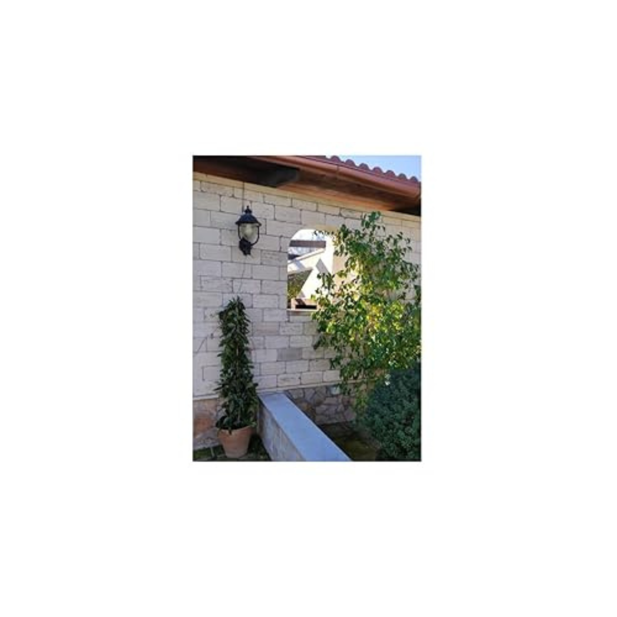 Rivestimento in pietra travertino a poro aperto elegante e resistente