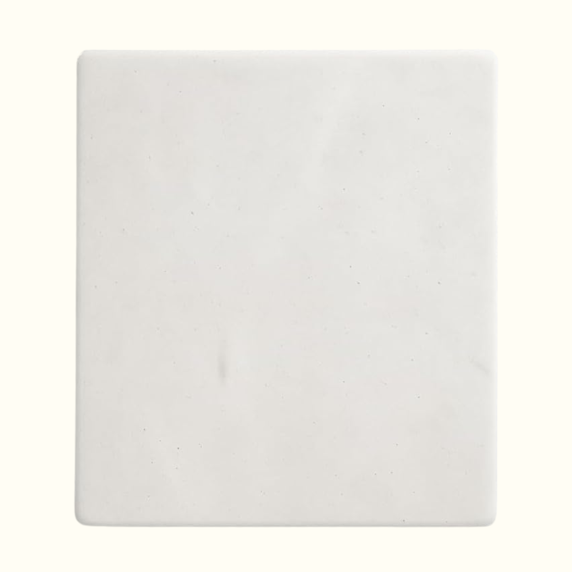 Square white marble plate, handcrafted in Italy