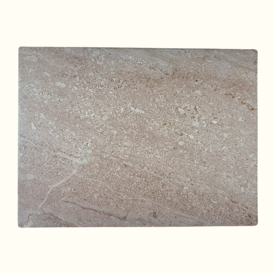 Rectangular Dolomia Salentina marble cutting board with smooth surface