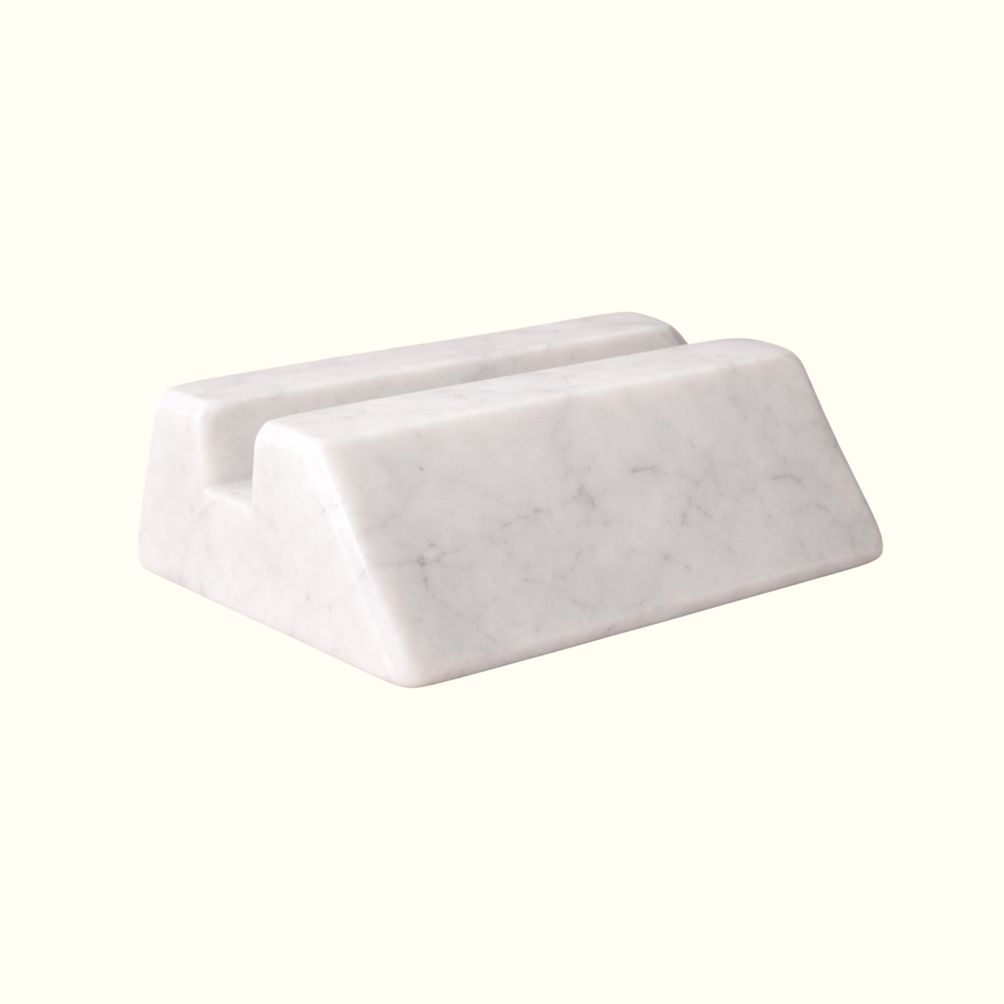 White Marble Stand for Tablet and Smartphone – Elegant and Stable Desk Holder – Handmade in Italy | Kalu Creations