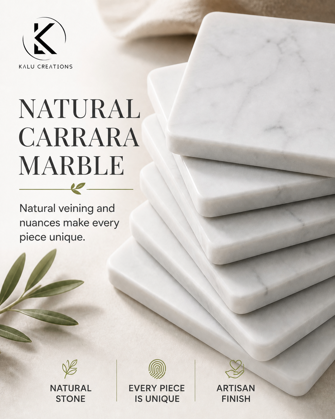 Natural Carrara marble