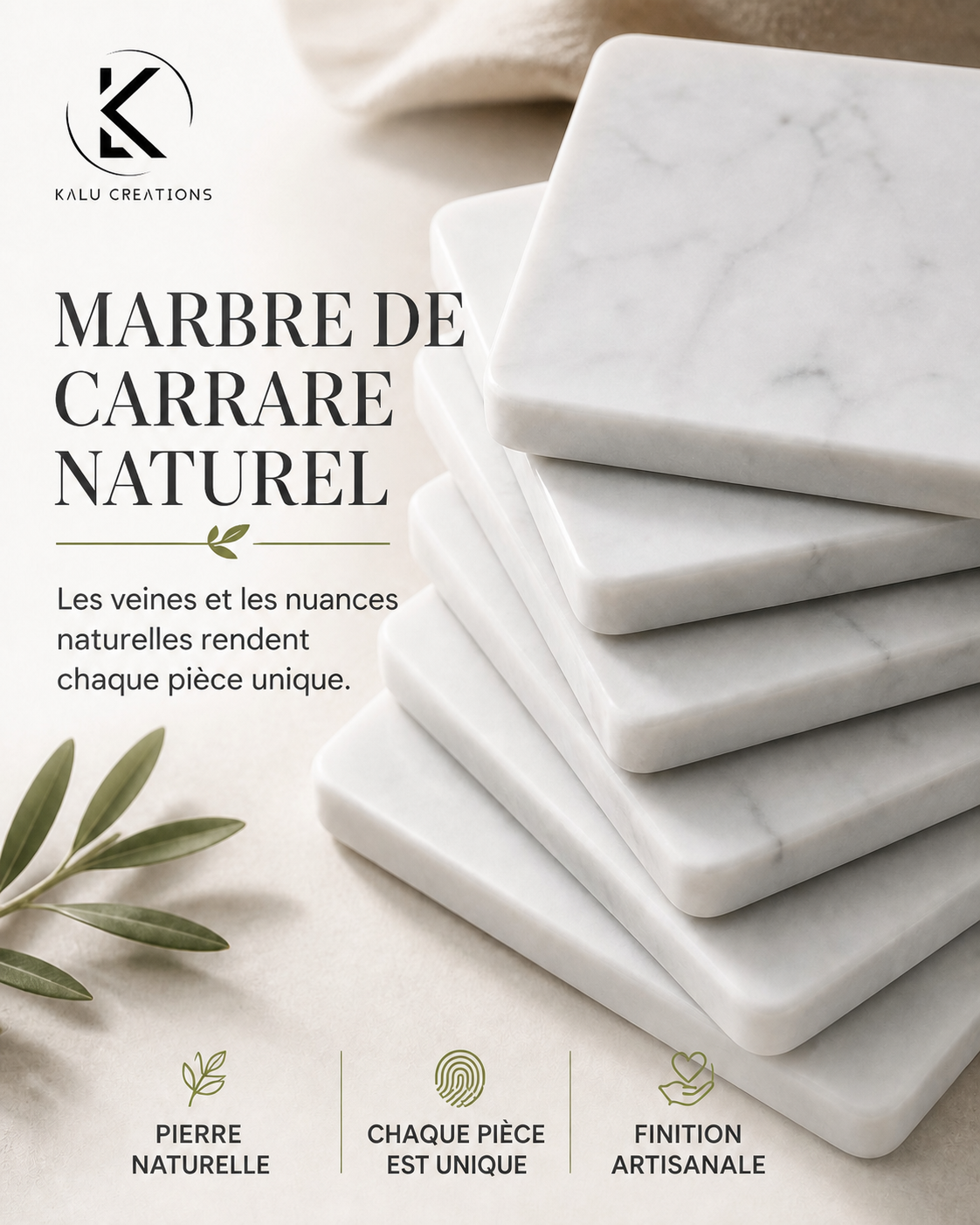 Marbre de Carrare naturel