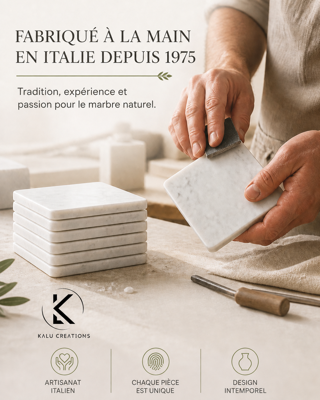Fait main en Italie depuis 1975