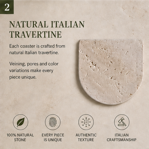Natural Italian travertine