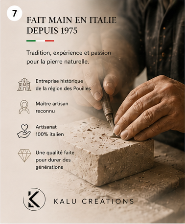 Fait main en Italie depuis 1975